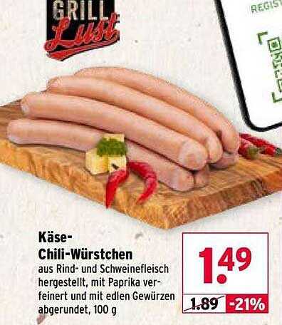 Käse-Chili-Würstchen