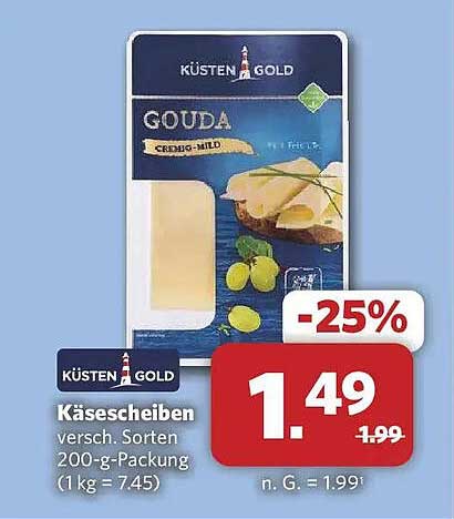 Käsescheiben versch. Sorten 200-g-Packung