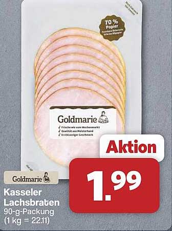 Kasseler Lachsbraten 90-g-Packung (1 kg = 22.11)