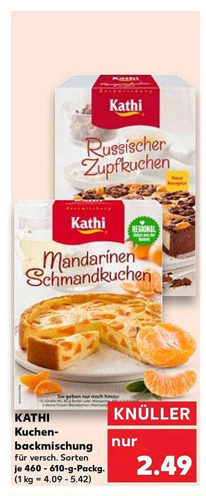 KATHI Kuchenbackmischung für versch. Sorten je 460 - 610-g-Packg.