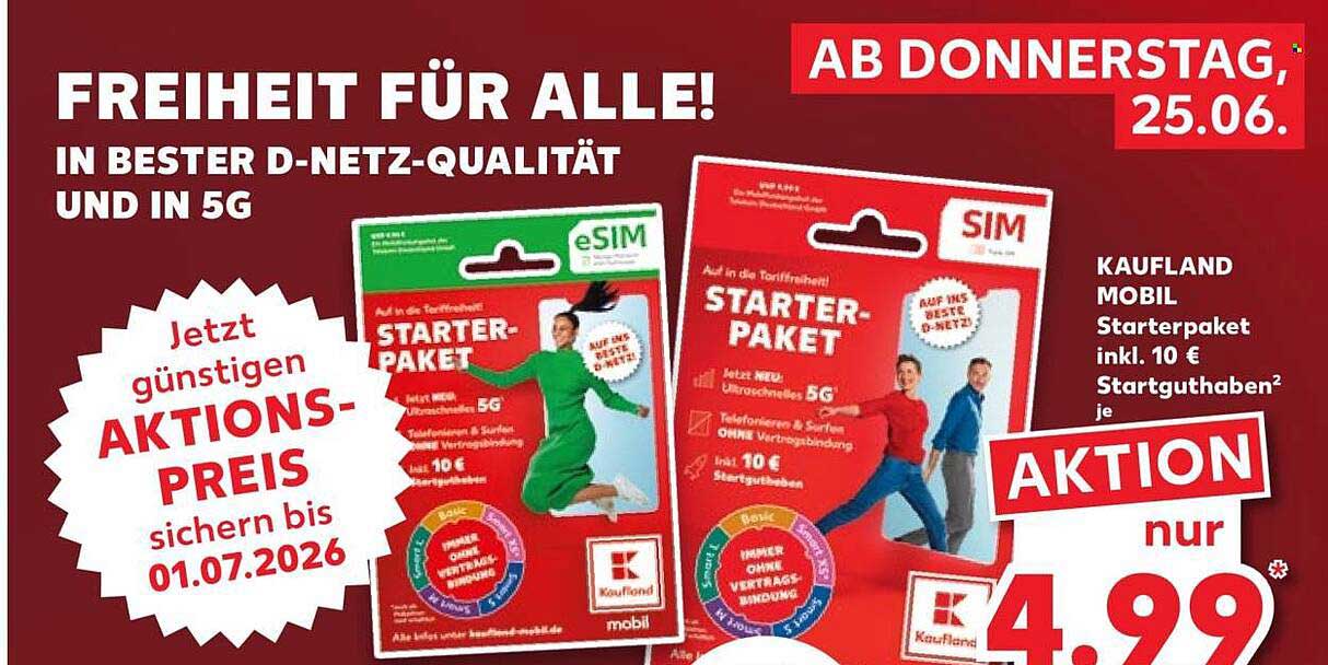 KAUFLAND MOBIL Starterpaket inkl. 10 € Startguthaben² je