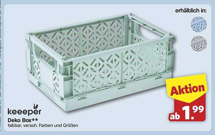 keeeper Deko Box** faltbar, versch. Farben und Größen