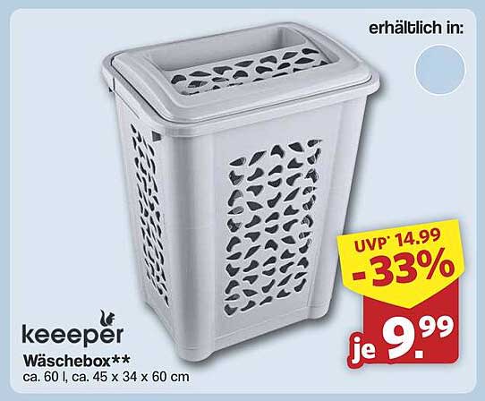 keeeper Wäschebox** ca. 60 l, ca. 45 x 34 x 60 cm
