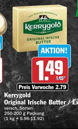 Kerrygold Original Irische Butter / Ex. versch. Sorten 250-200 g Packung