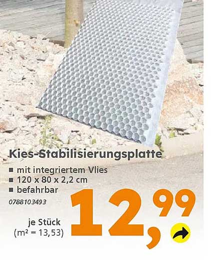 Kies-Stabilisierungsplatte