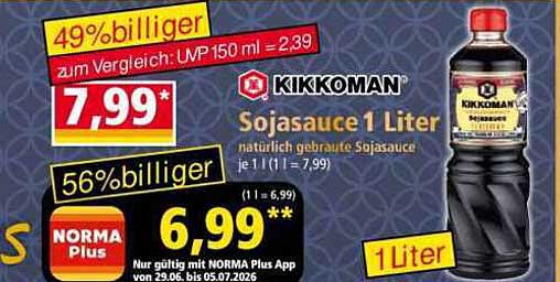 KIKKOMAN Sojasauce 1 Liter