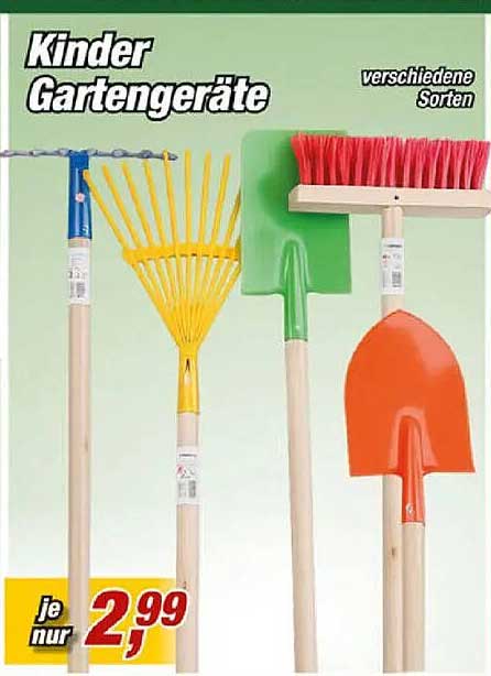 Kinder Gartengeräte