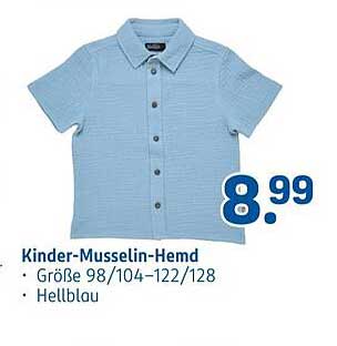Kinder-Musselin-Hemd