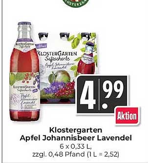Klostergarten Apfel Johannisbeere Lavendel