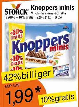 Knoppers minis Milch-Hasselnuss-Schnitte