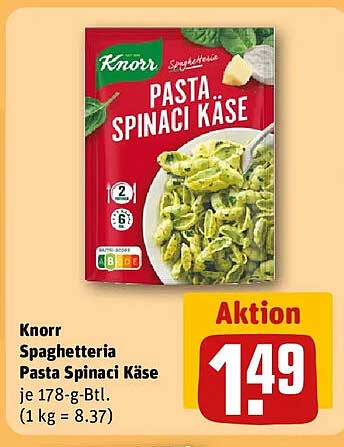 Knorr Spaghetteria Pasta Spinaci Käse