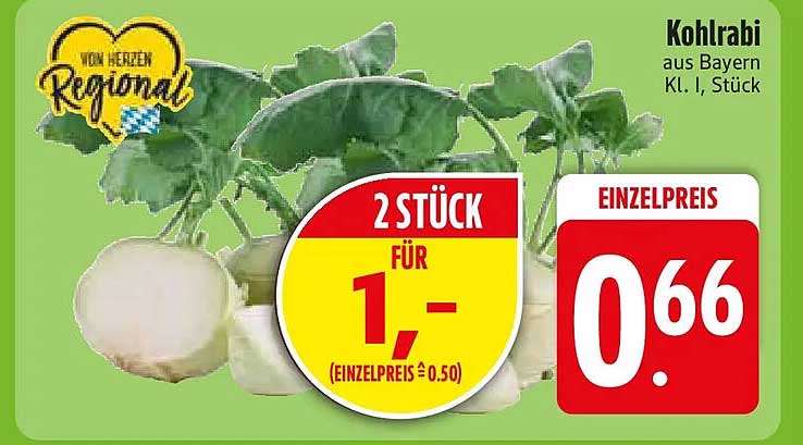 Kohlrabi aus Bayern Kl. I, Stück