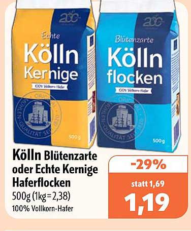 Kölln Blütenzarte oder Echte Kernige Haferflocken