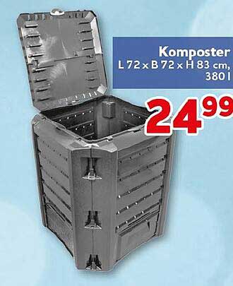 Komposter L 72 x B 72 x H 83 cm, 380 l