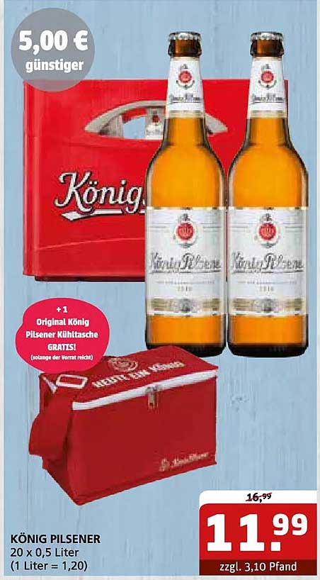KÖNIG PILSENER 20 x 0,5 Liter