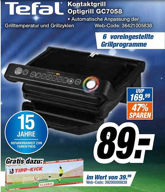 Kontakgrill Optigrill GC7058