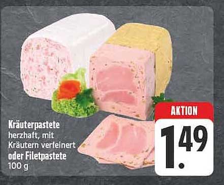 Kräuterpastete herzhaft, mit Kräutern verfeinert oder Filetpastete 100 g