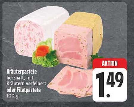 Kräuterpastete herzhaft, mit Kräutern verfeinert oder Filetpastete 100 g