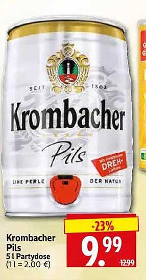 Krombacher Pils 5 l Partydose