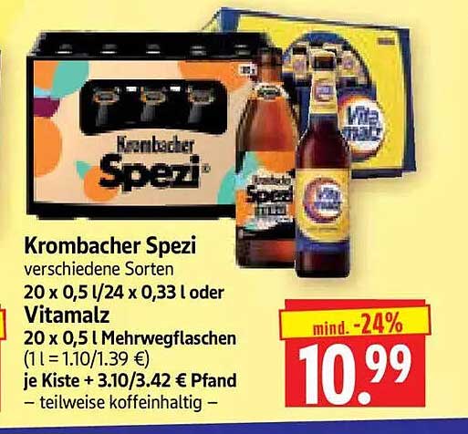 Krombacher Spezi verschiedene Sorten