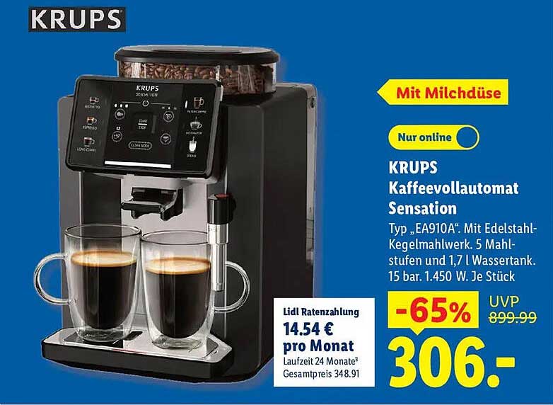 KRUPS Kaffeevollautomat Sensation