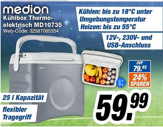 Kühlbox Thermo-elektrisch MD10735