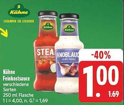 Kühne Feinkostsauce verschiedene Sorten 250 ml Flasche
