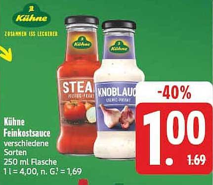 Kühne Feinkostsauce verschiedene Sorten 250 ml Flasche