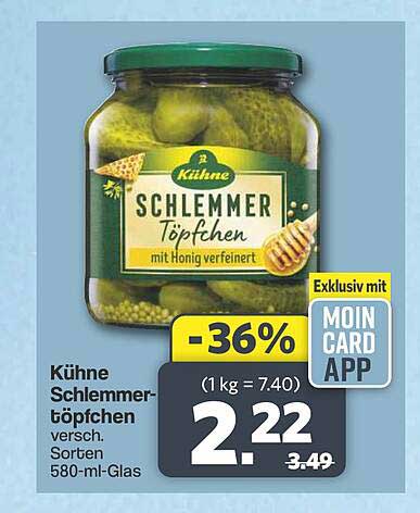 Kühne Schlemmer-töpfchen versch. Sorten 580-ml-Glas