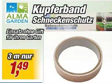 Kupferband Schneckenschutz
