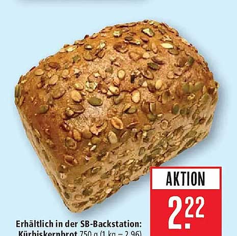 Kürbiskernbrot 750 g (1 kg = 2,96)