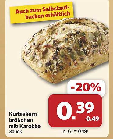 Kürbiskernbrötchen mit Karotte