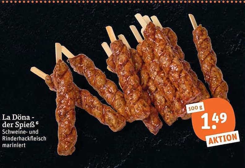 La Döna - der Spieß⁶ Schweine- und Rinderhackfleisch mariniert