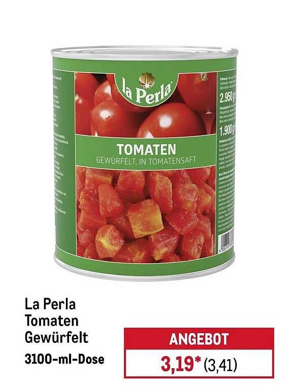 La Perla Tomaten Gewürfelt 3100-ml-Dose