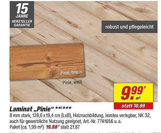 Laminat „Pinie“**/***