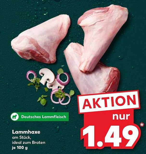 Lammhaxe am Stück, ideal zum Braten je 100 g