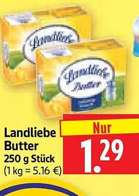 Landliebe Butter 250 g Stück