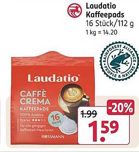 Laudatio Kaffeepads 16 Stück/112 g