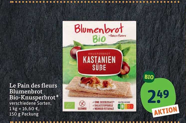 Le Pain des fleurs Blumenbrot Bio-Knusperbrot verschiedene Sorten
