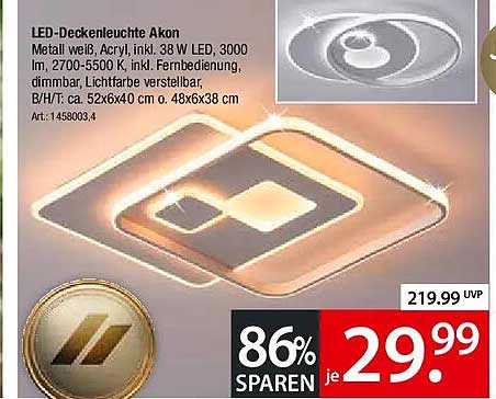 LED-Deckenleuchte Akon