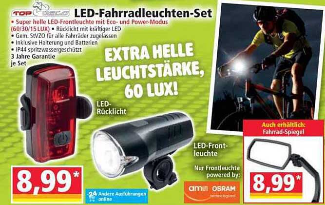LED-Fahrradleuchten-Set