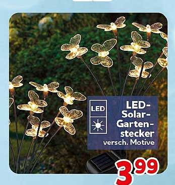 LED-Solar-Gartenstecker versch. Motive