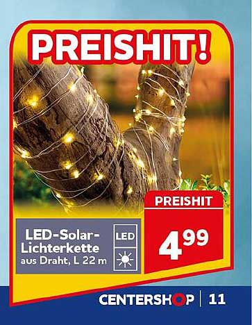 LED-Solar-Lichterkette aus Draht, L 22 m