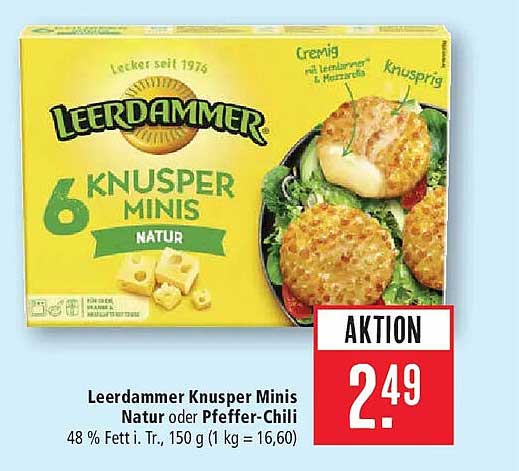 Leerdammer Knusper Minis Natur oder Pfeffer-Chili