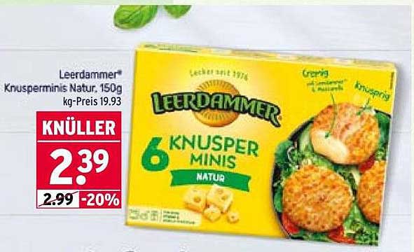 Leerdammer® Knusperminis Natur, 150 g