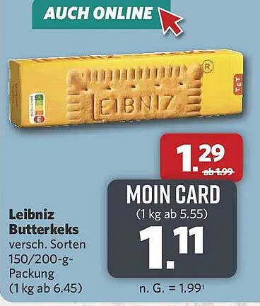 Leibniz Butterkeks versch. Sorten 150/200-g-Packung
