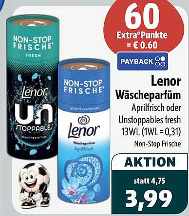 Lenor Wäscheparfüm Frühlfrisch oder Unstoppables frisch 13WL (1WL = 0,31) Non-Stop Frische