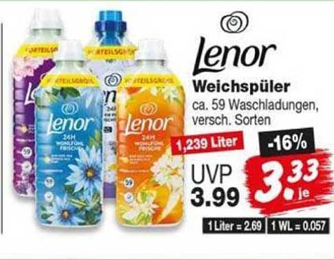 lenor Weichspüler ca. 59 Waschladungen, Versch. Sorten