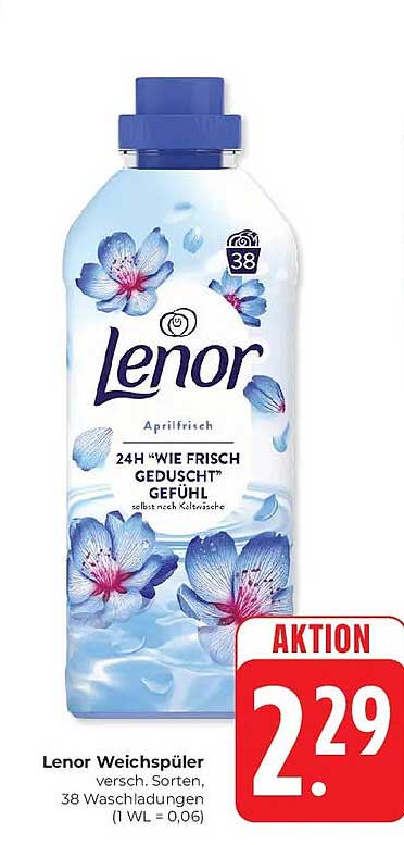 Lenor Weichspüler Versch. Sorten, 38 Waschladungen (1 WL = 0,06)