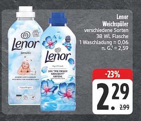 Lenor Weichspüler verschiedene Sorten 38 WL Flasche